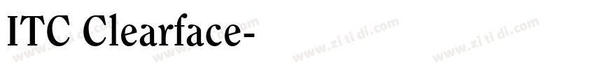 ITC Clearface字体转换